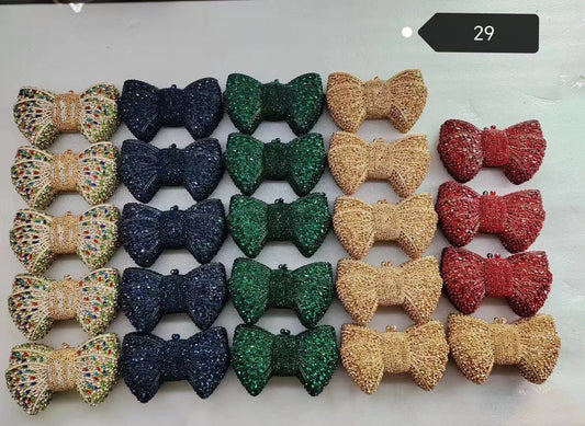 Rhinestone Bow Evening Clutch