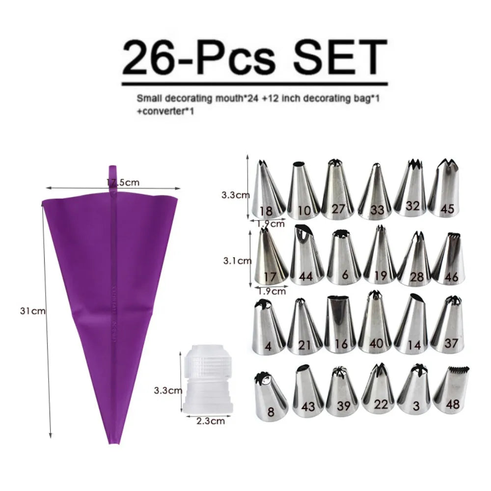 Purple Silicone Pastry Bags