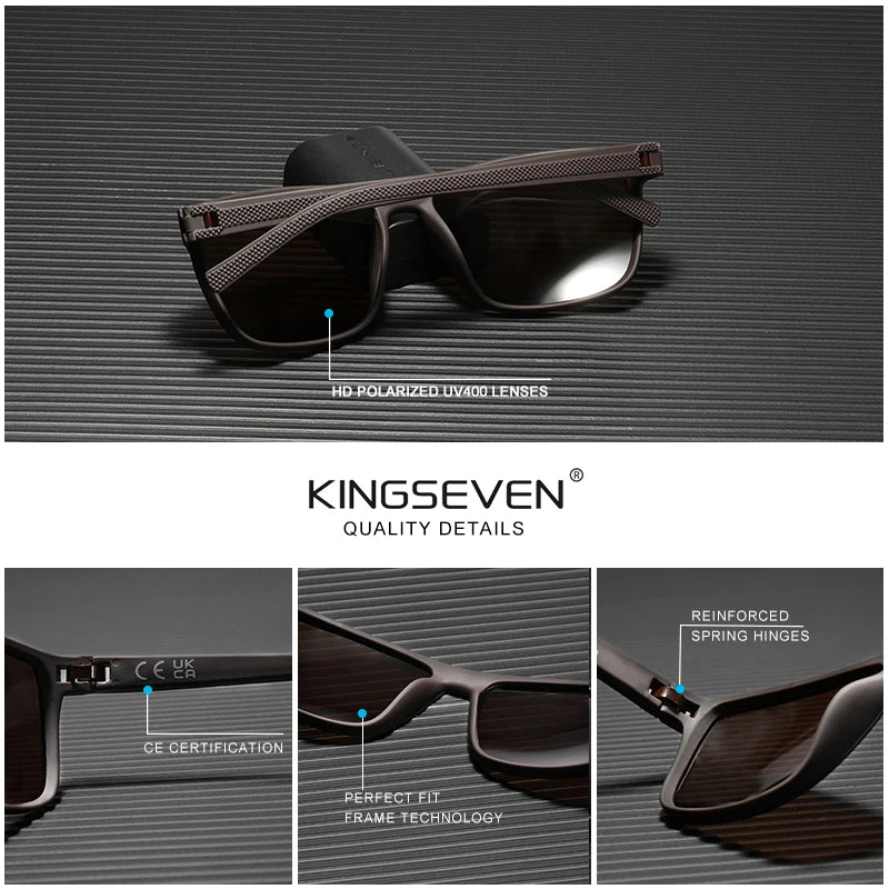 KINGSEVEN  Polarized Classic Square Sunglasses
