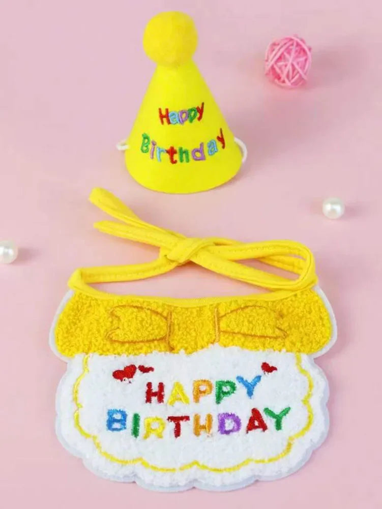 Pet Birthday Bandana & Party Hat Set