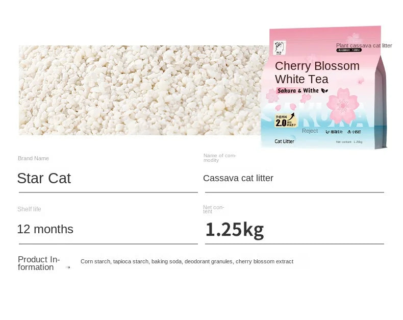 Plant-Based Cassava Cat Litter