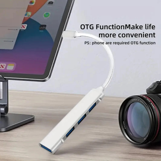 4-Port USB-C OTG Hub Adapter