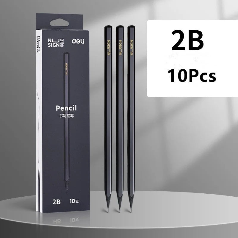 Black Wood Graphite Pencil Set