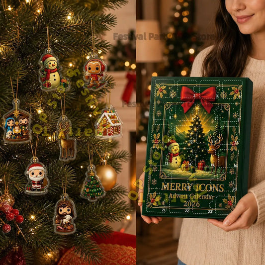 24-Day Christmas Countdown Ornament Box