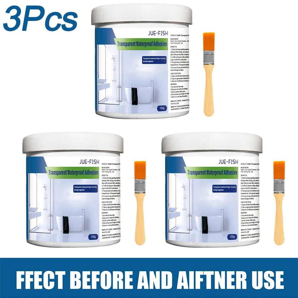 100/900g Transparent Waterproof Agent Toilet Anti-Leak Glue