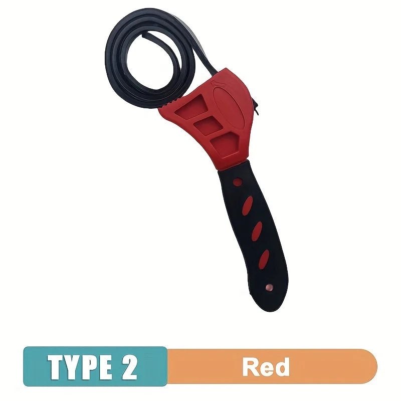 1Pc 6inch Belt Wrench Oil Filter Puller Strap Spanner