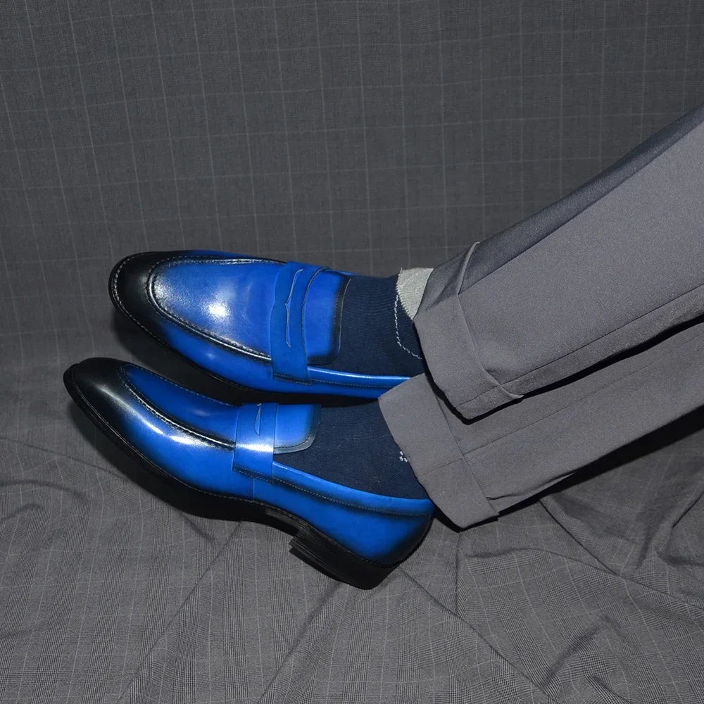 Luxury Genuine Leather Italian Penny Loafers