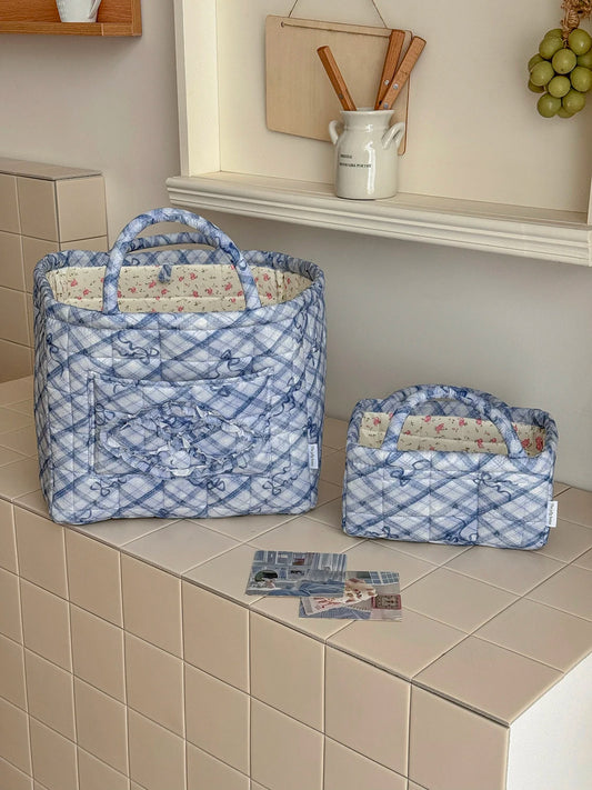 Airfriend Vintage Fabric Storage Basket with Handle