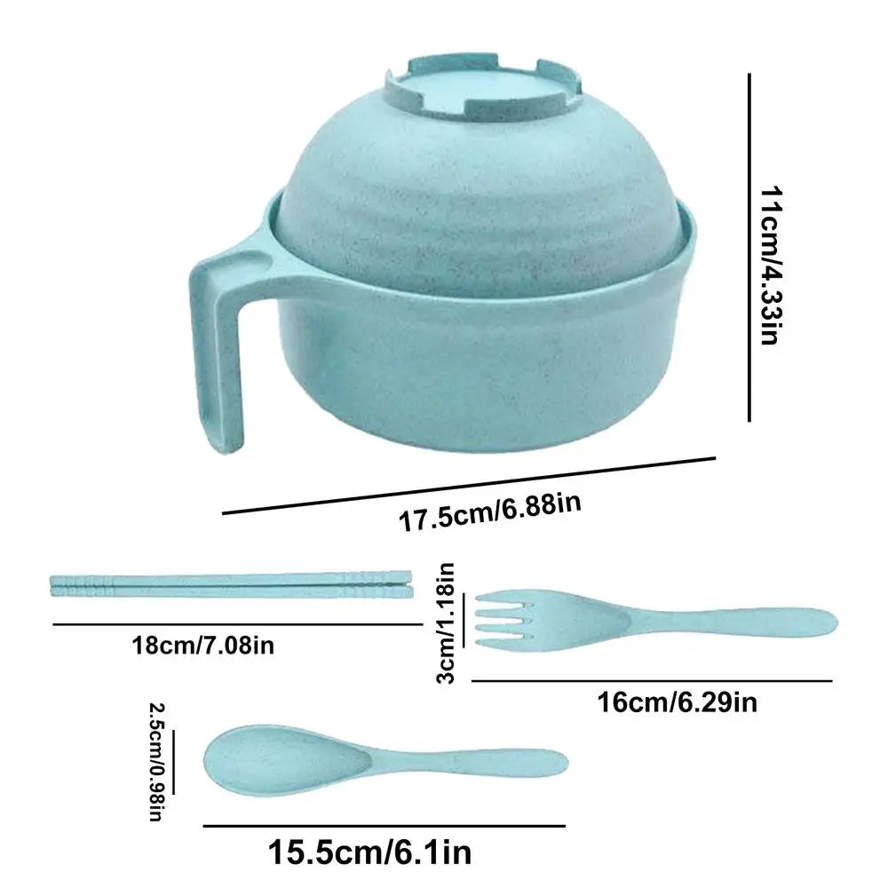 Microwave Ramen Cooker Bowl Set with Utensils