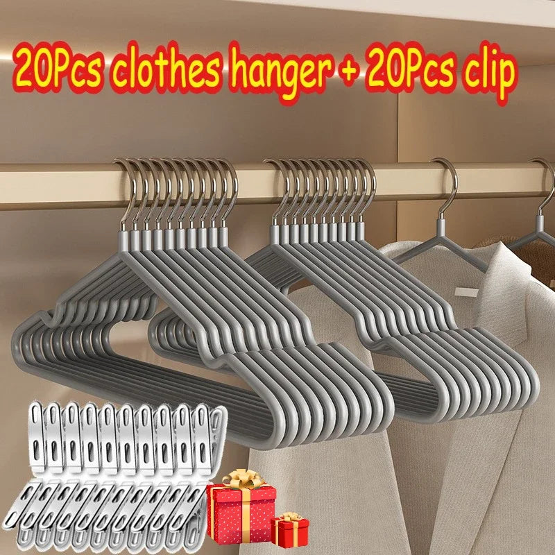 Non-Slip Metal Clothes Hangers for Suits, Jackets & Shirts