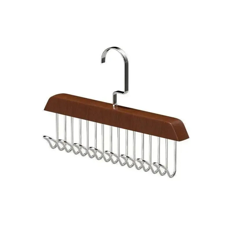 Solid Wood 8-Hook Multi-Purpose Clothes & Accessory Hanger