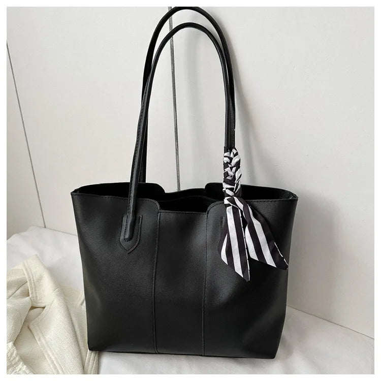 Large Capacity Faux Leather Tote Bag