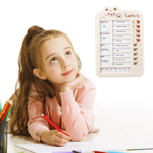 Cute Bear Kids Chore & Routine Checklist Board