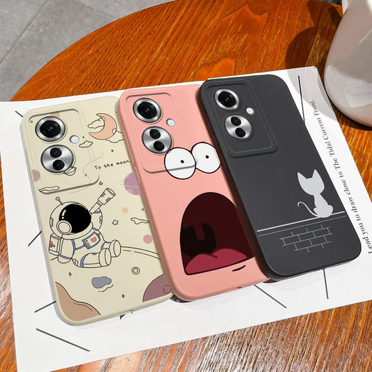 Phone Cover Cute Astronaut Soft Liquid Silicone Shell For OppoReno 11F OppoF25 Pro