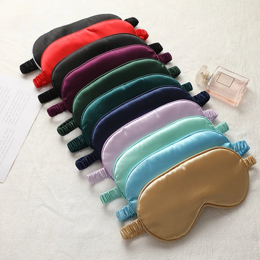 Imitation Silk Sleep Eye Mask, Light-Blocking Soft Eyeshade
