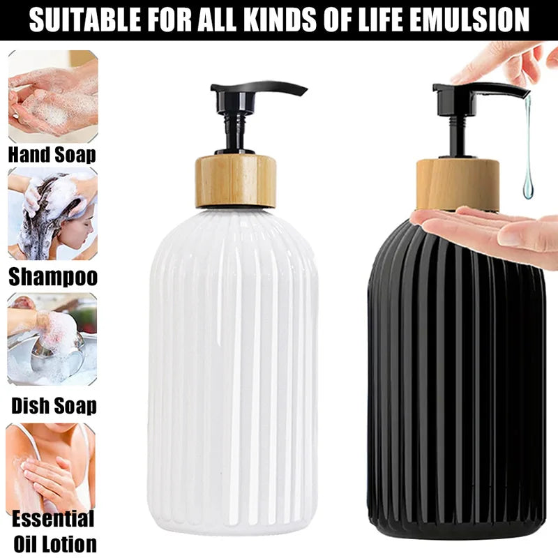 500ml Strip Soap Dispenser With Bamboo Pump