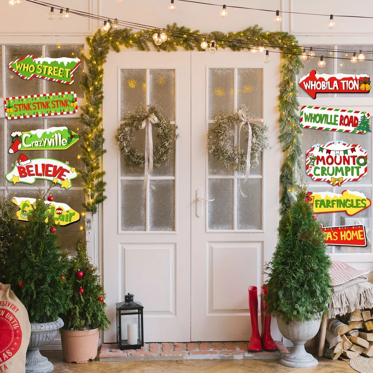 Whoville-Inspired Christmas Welcome Banner