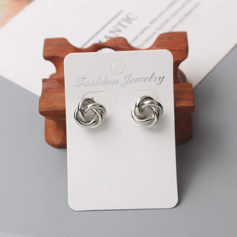 Metal Stud Earrings