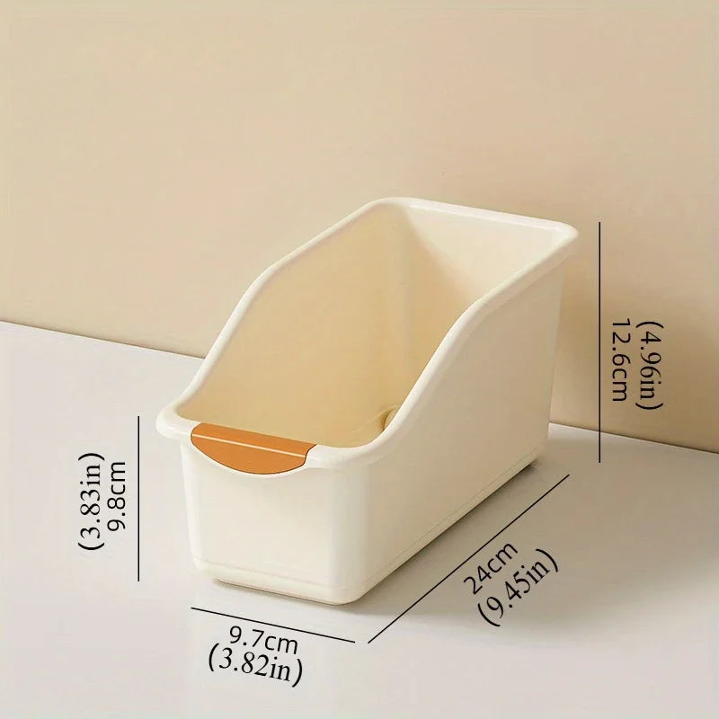Curved Plastic Storage Bin Organizer