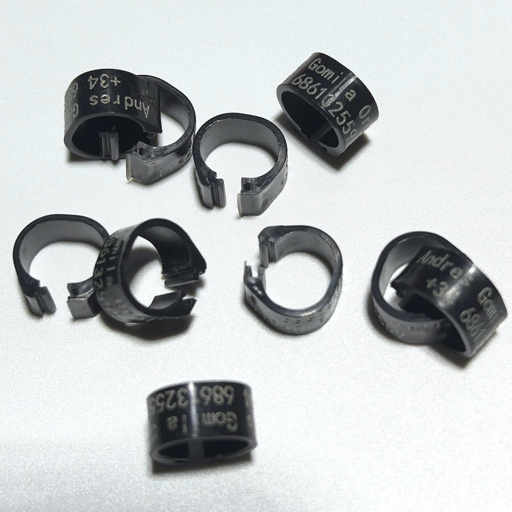Professional 8mm Laser Engravable Pigeon Leg Rings