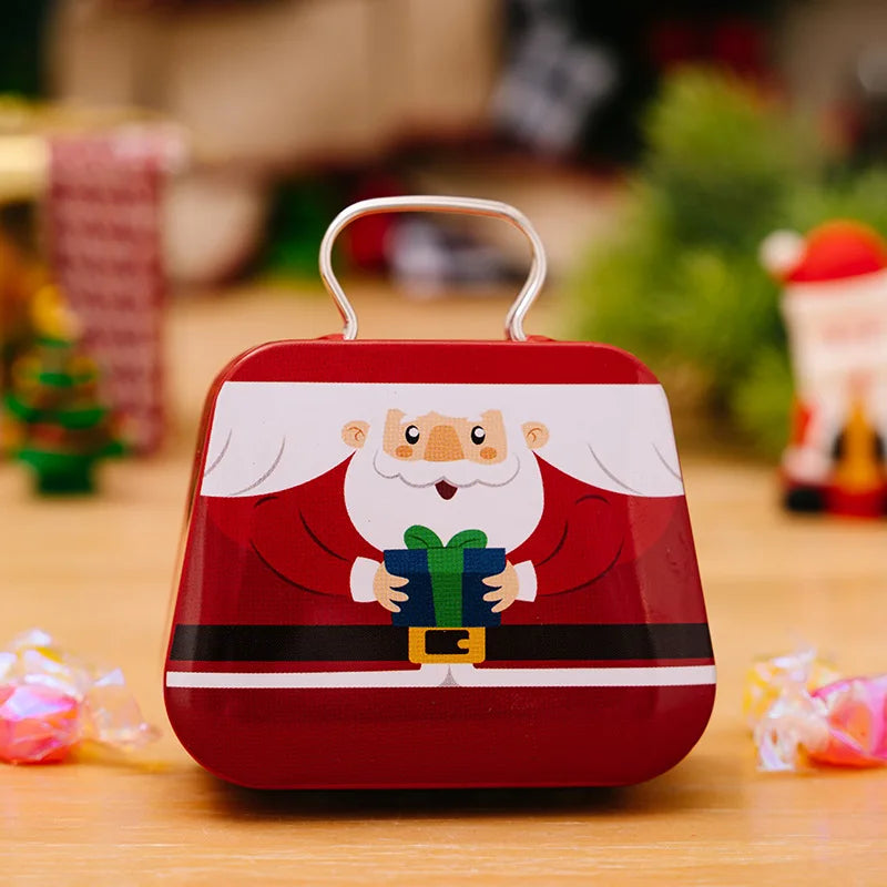 Christmas Handbag-Shaped Tin Storage Box