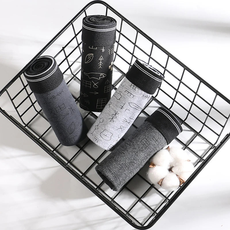 4Pcs/lot Men's Cotton Underwear