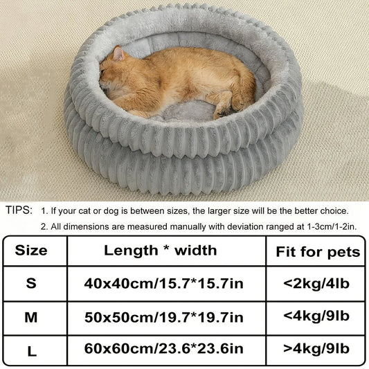 Plush Round Pet Nest Bed