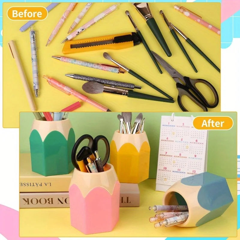 Pencil Shaped Desktop Pen Holder