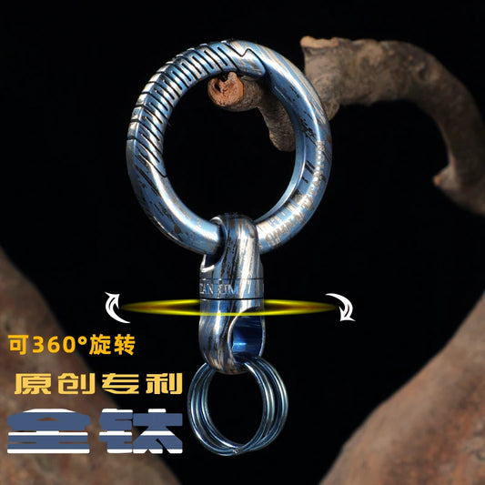 360° Rotating Titanium Keychain Clip