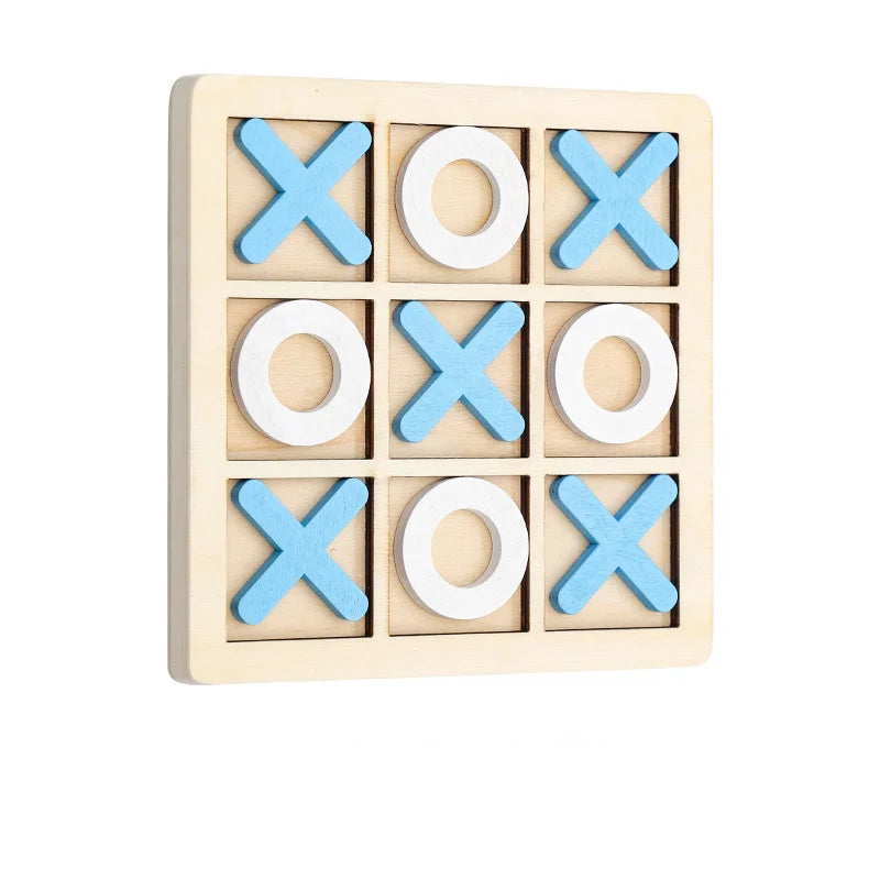 Solid Wooden Tic Tac Toe Board Game