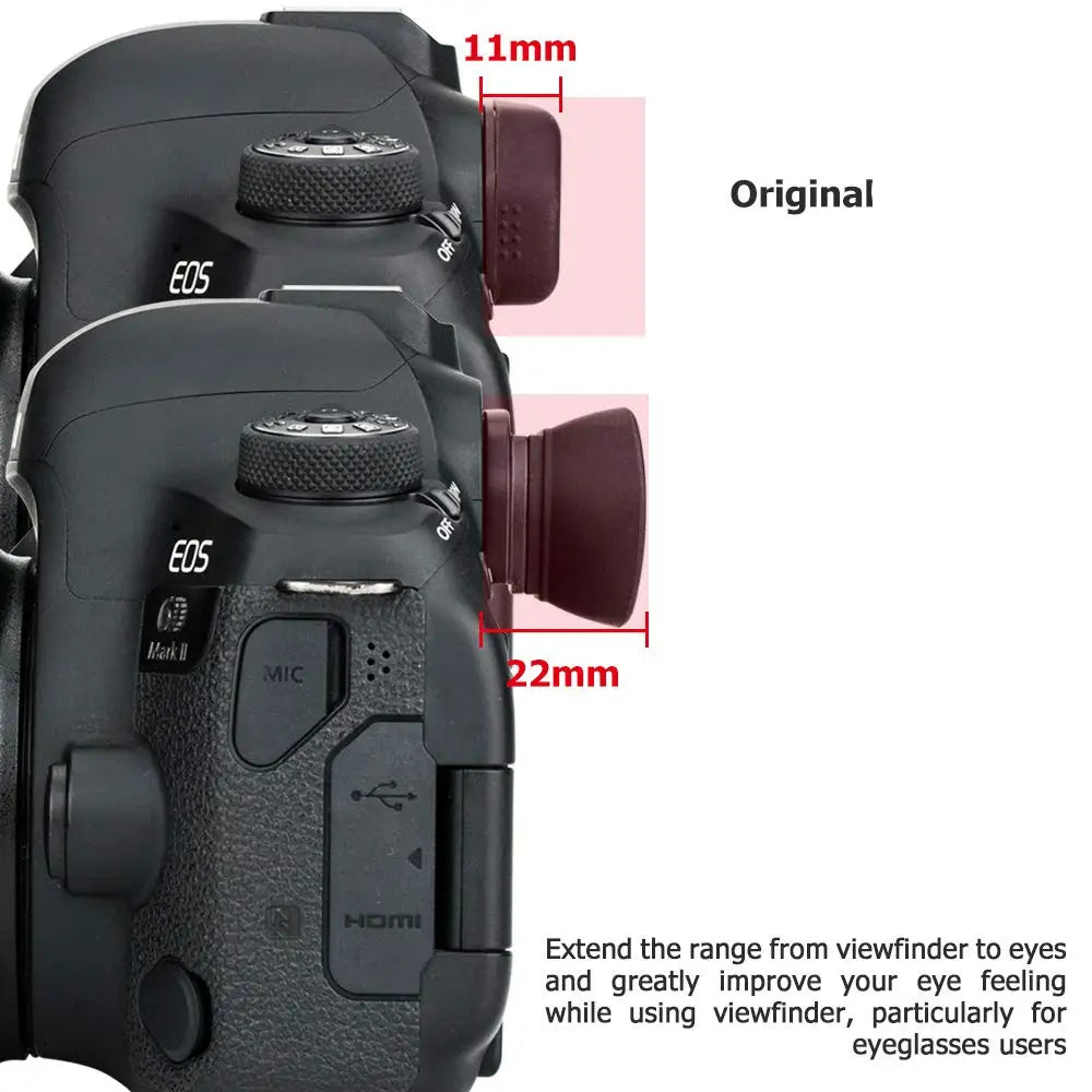 Soft Long Viewfinder Camera Eyecup Eyepiece for Canon EOS 90D 80D 70D 60D 77D 6D Mark