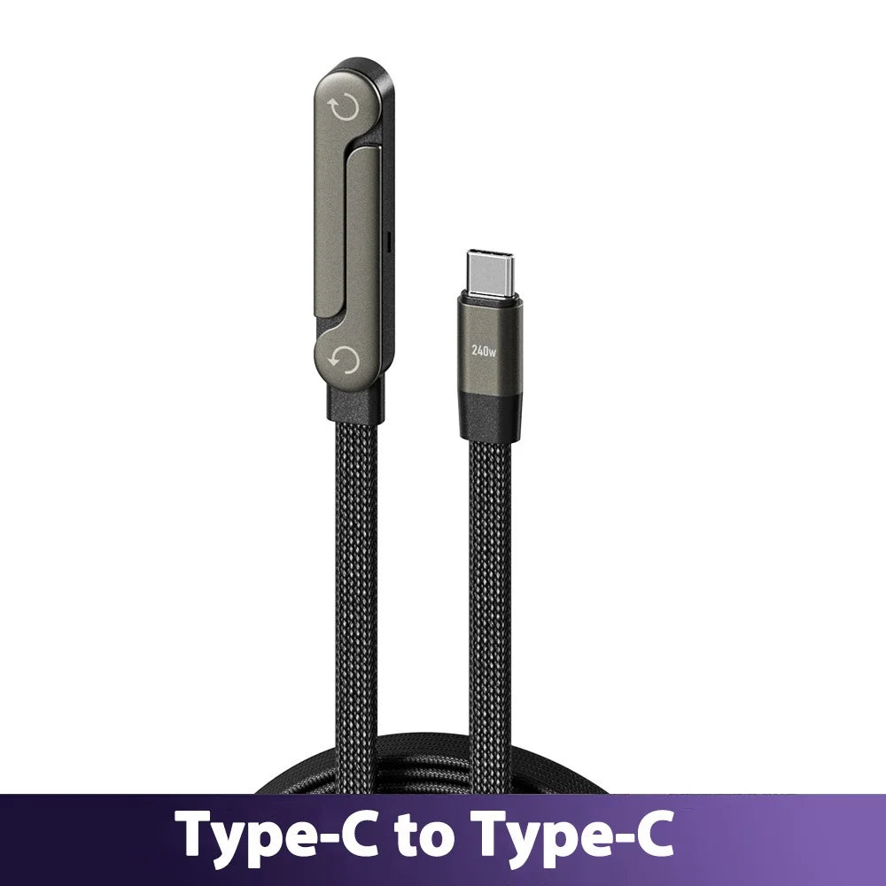 65W USB Fast Charging Cable with Phone Holder