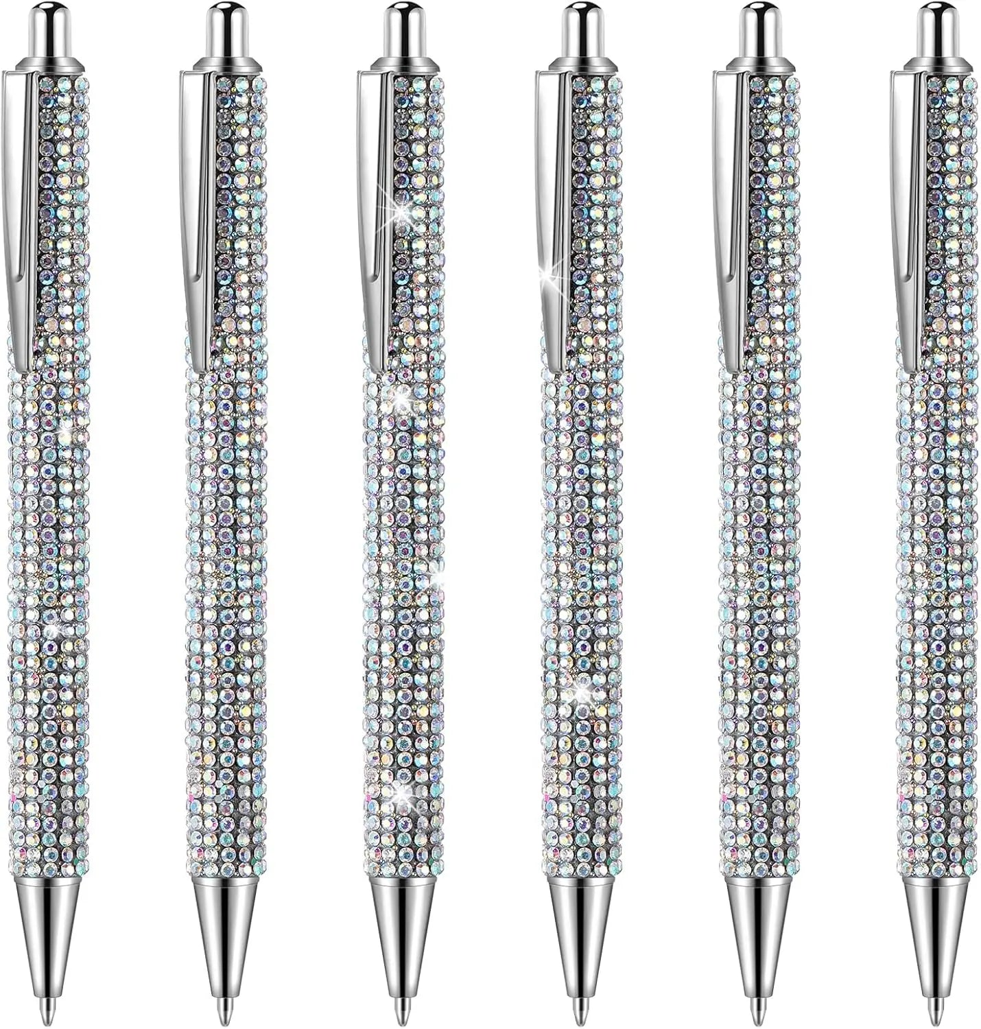 Sparkly Retractable Black Ink Pens for Office, School & Gifts