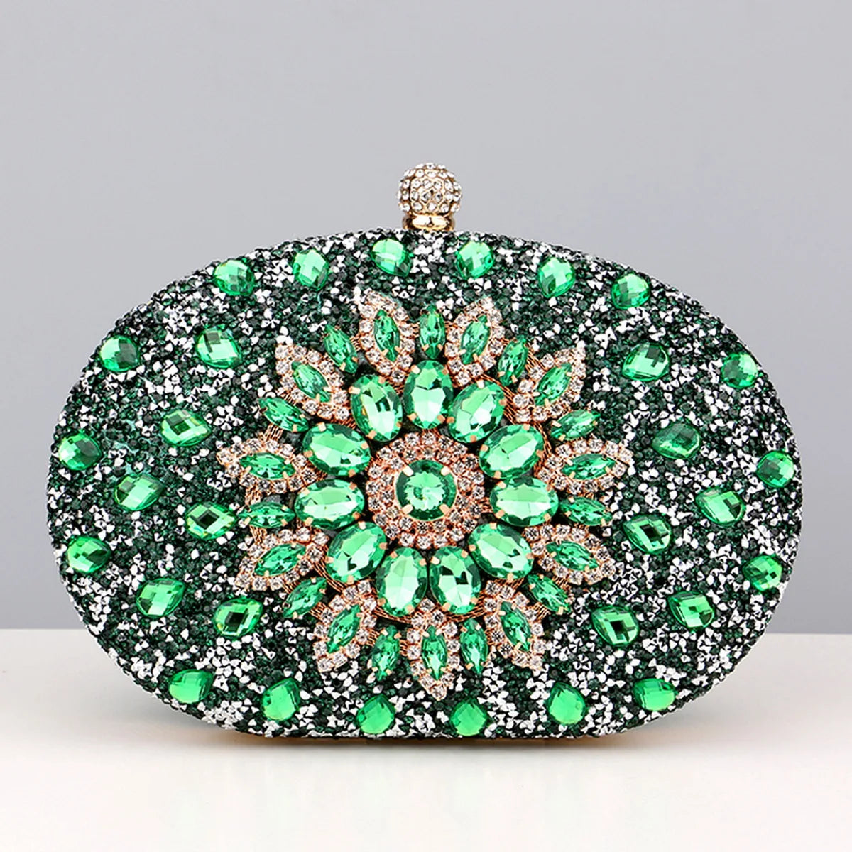 Flower Rhinestones Evening Bag