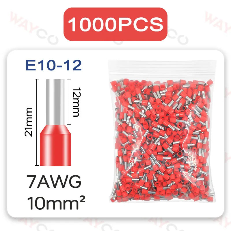 1000Pcs Terminals Electrical Wire Cable Connectors