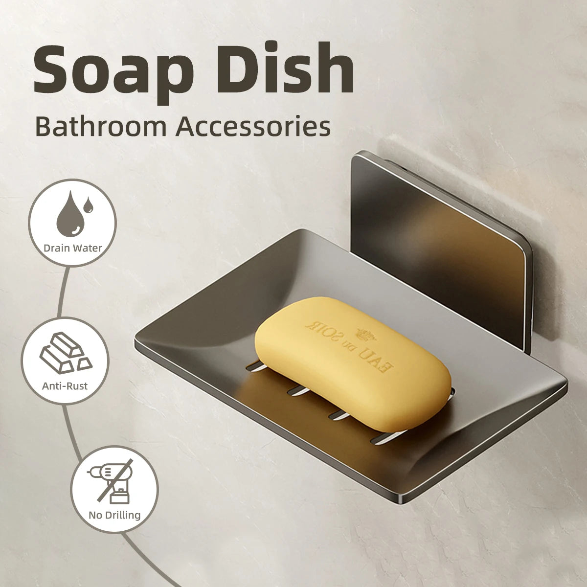 Aluminum Alloy Bathroom Soap Holder