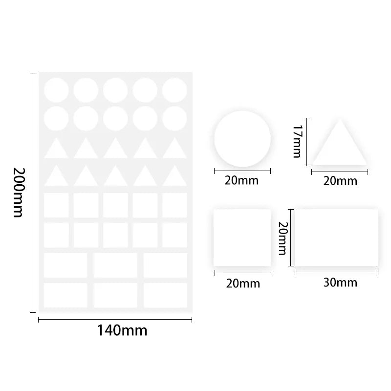 360-1080pcs Colored Triangles Rectangular Dot Stickers for Kids