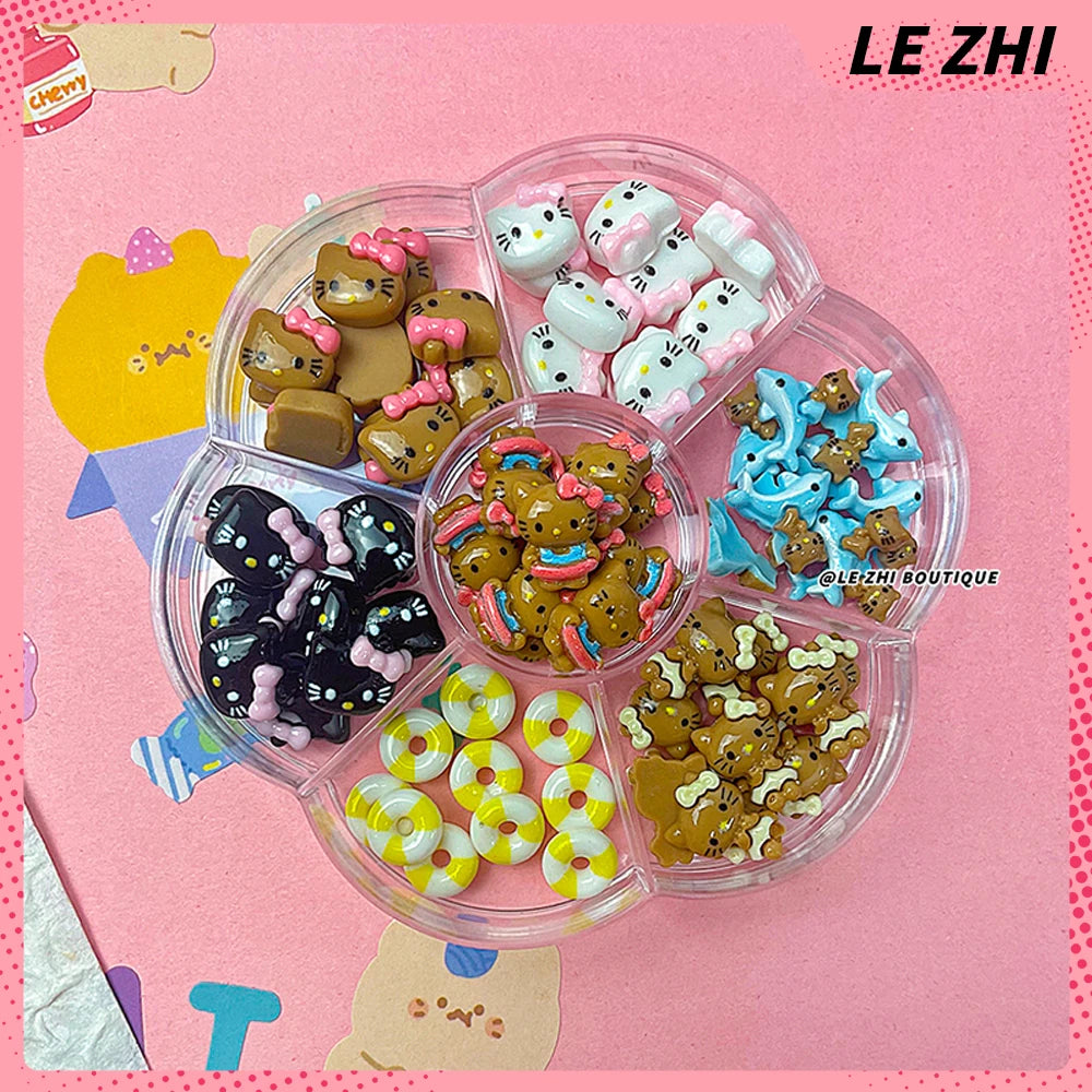 Kawaii 70Pcs Hello Kitty Nail Decorations