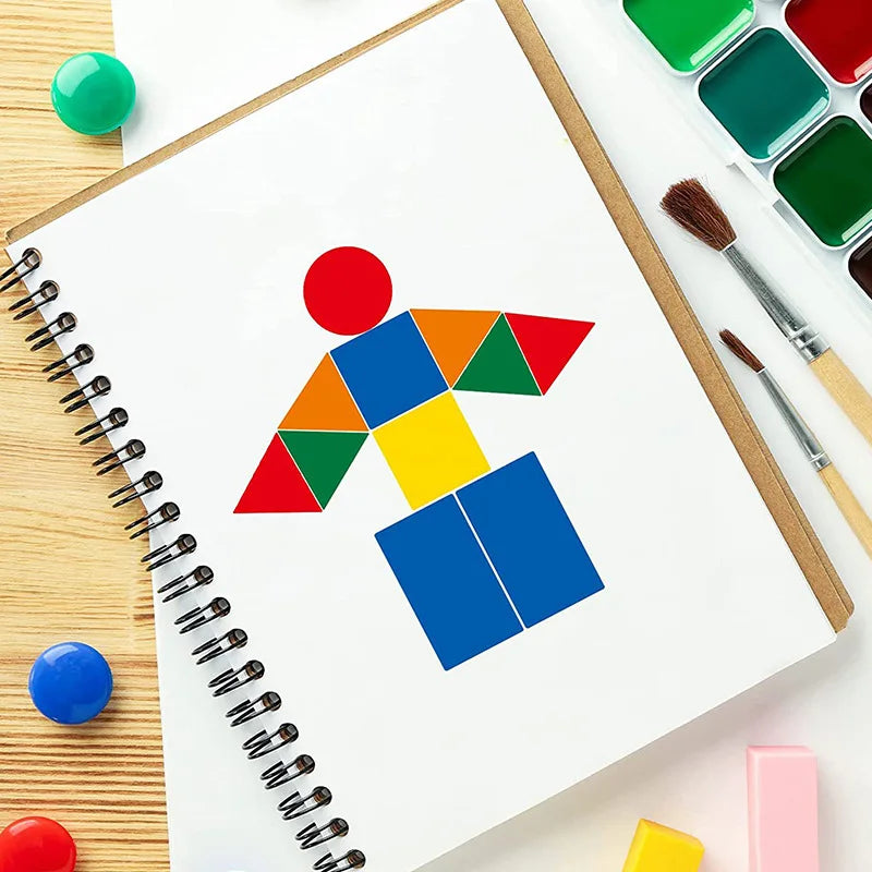 360-1080pcs Colored Triangles Rectangular Dot Stickers for Kids