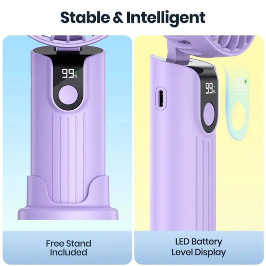 TOPK K38 Portable Handheld Fan with LED Display