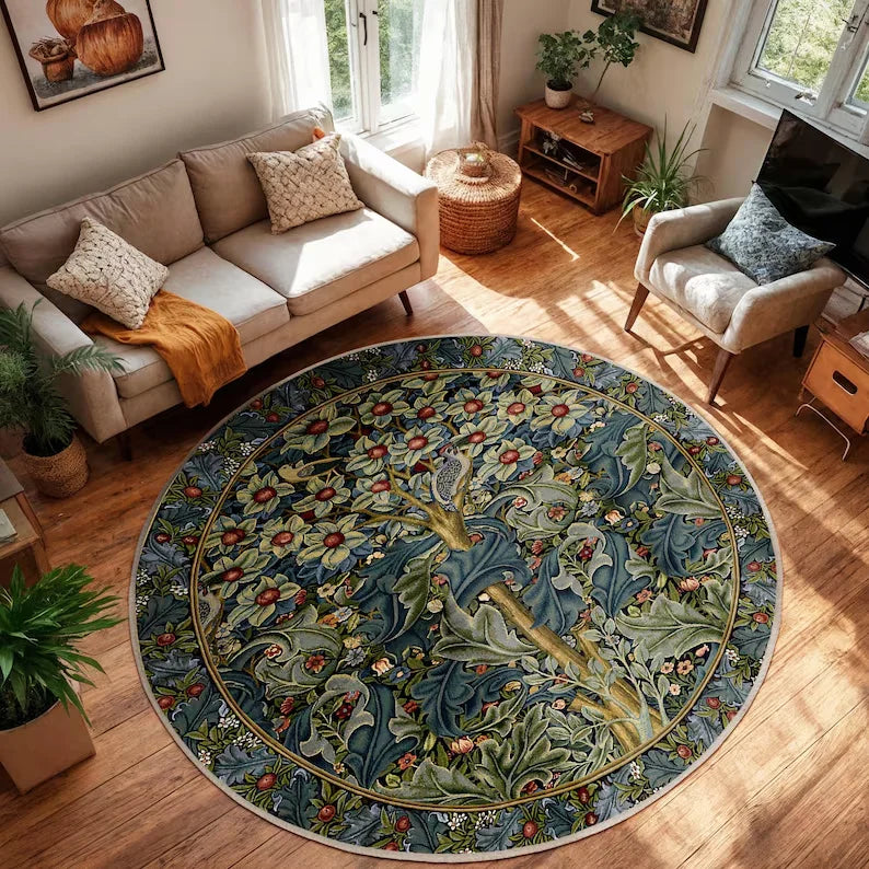 Abstract Landscape Round Rug