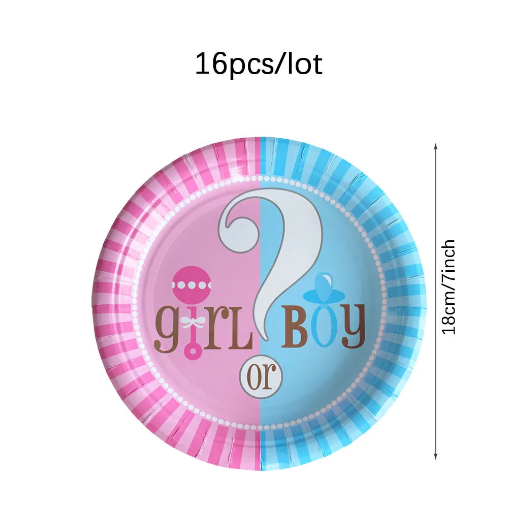 Gender Reveal Disposable Tableware Set