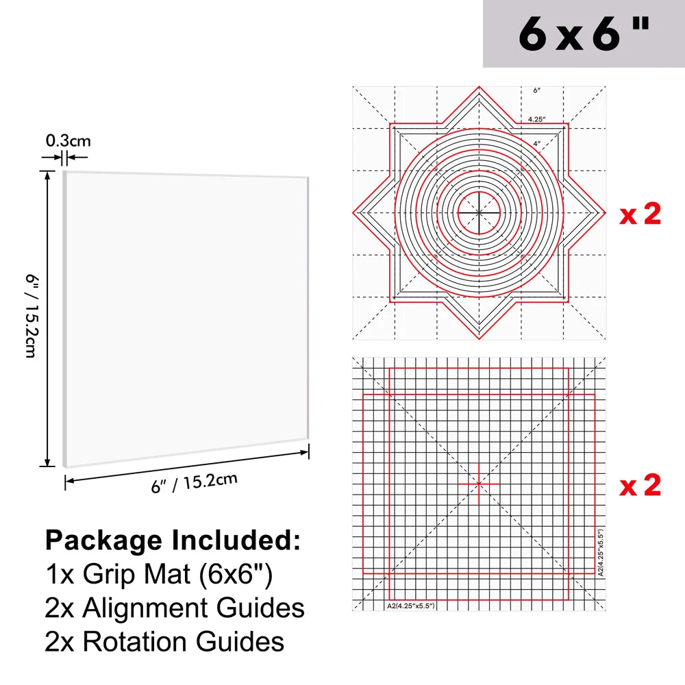 4.75x6/6x6/6.5x8.5inch Photopolymer Grip Mat Fit For Stamps