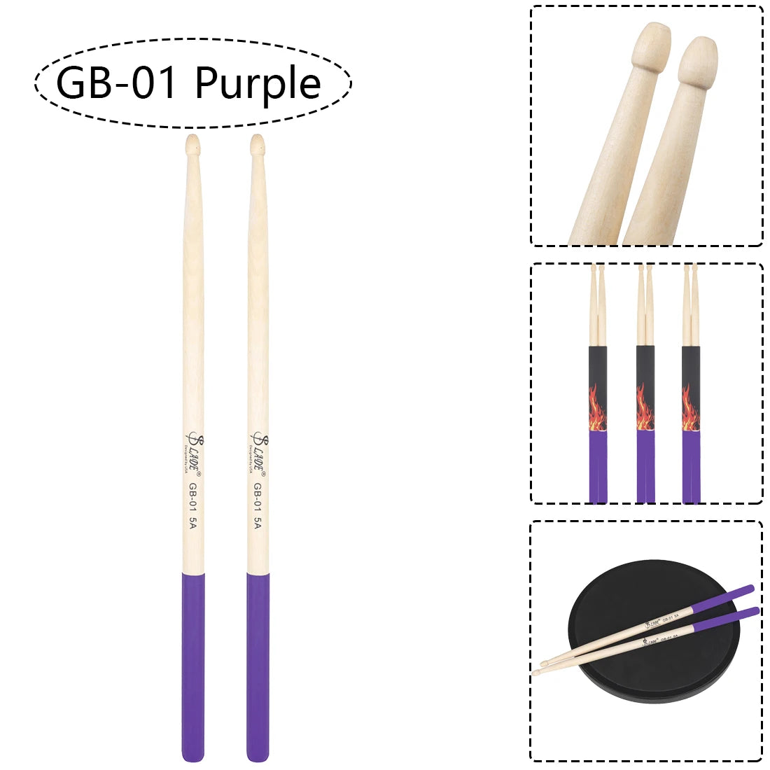 5AMaple Drum Sticks
