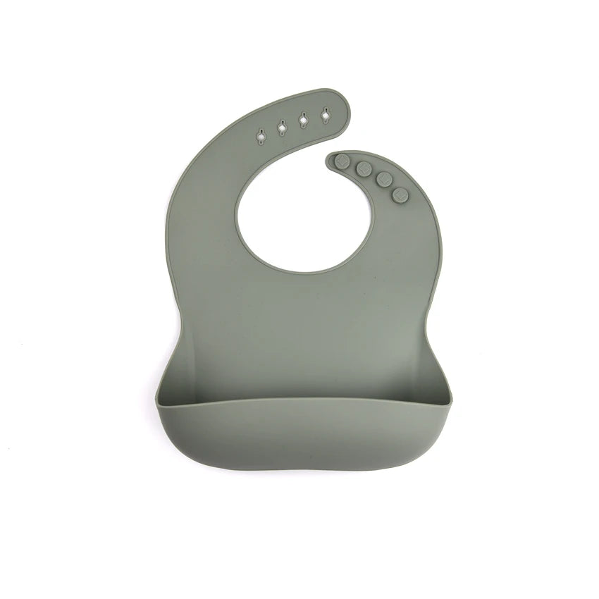 Waterproof Silicone Baby Bib With Food Catcher