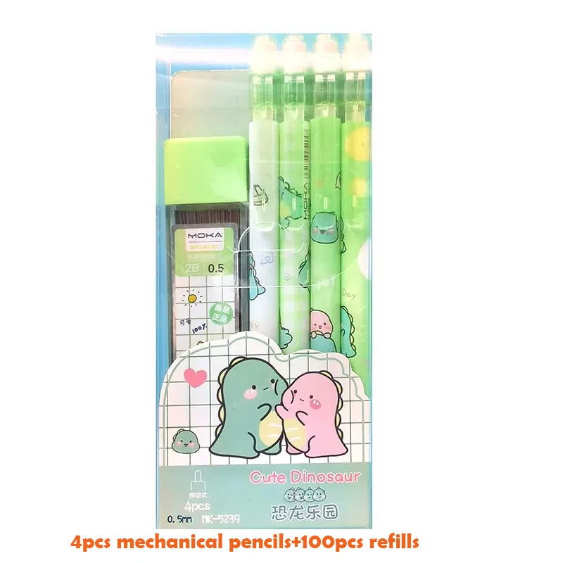 4/6pcs 0.5mm Mechanical Pencils With Erasers