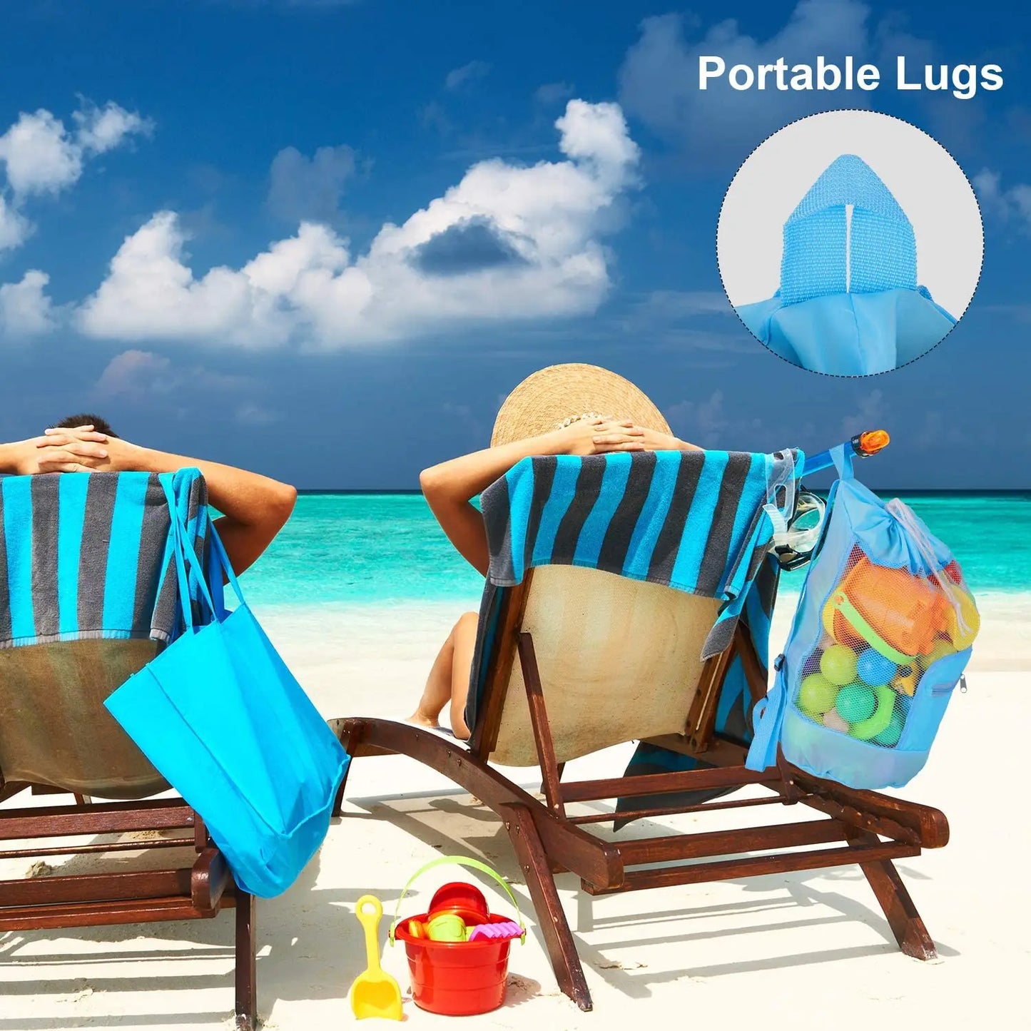 Kids Foldable Beach Mesh Bag
