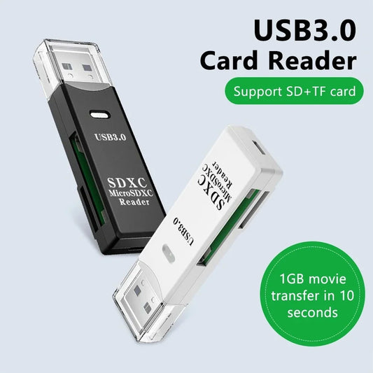 2-in-1 USB SD & TF Memory Card Reader