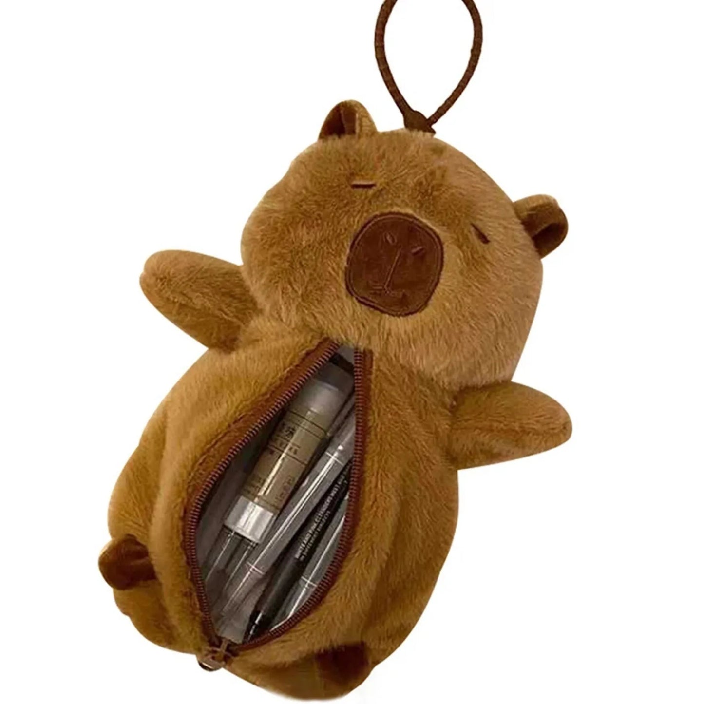 Creative Plush Capybara Large Capacity Pencil Case