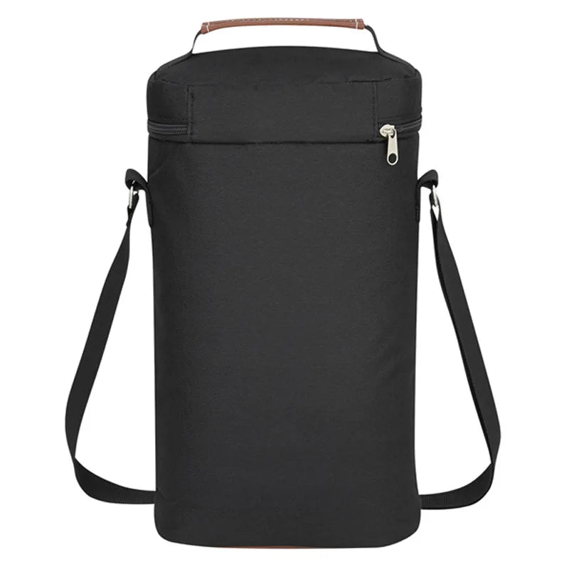 Insulated 2-Bottle Wine Cooler Carrier Bag